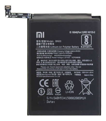 Bateria Redmi Note 9 Pro Bn53