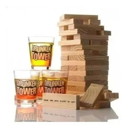 Juego Tactico Jenga Shots Para Amigos