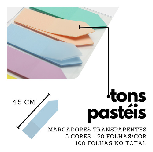 1000 Bloco Adesivo Tons Pastéis Post Lembrete It