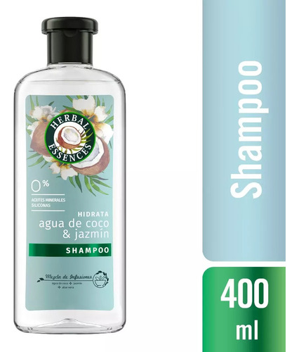 Herbal Essences Shampoo Agua De Coco & Jazmín 400 Ml 