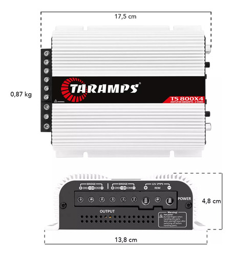 Modulo Amplif. Class D Ts 800x4 Watts Taramps