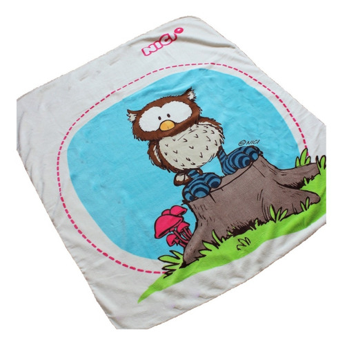 Imagen 1 de 4 de Cobertor Ligero Infantil 1.00x1.30 Suave Cálido Oscar Owl