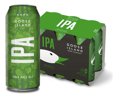 Cerveza Goose Island IPA lata 473 mL 6 unidades