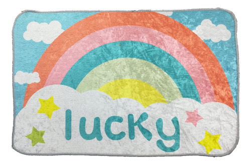 Bajada De Cama Infantil Alfombra Arcoiris Lucky Choapino Cua