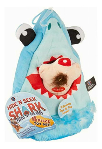 Bow Wow Pet Shark Hide & Seek Juego De Dientes De Peluche 4 Color Shark 4 Set