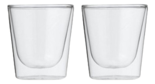 Set Vaso Doble Vidrio X2 Cafe Estilo París Deluxe