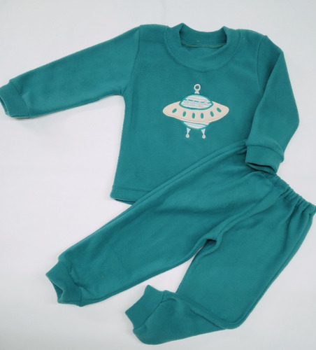 Pijama Tiki Niño Infantil Micropolar Petròleo Talles 1 Al 12