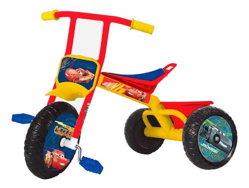 Triciclo Max Cars Rayo Mcqueen Canasto De +3 Años +20 Kilos Color Rojo