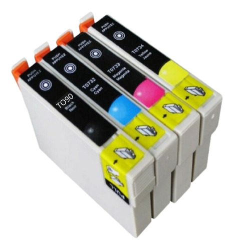 Epson C92/cx5600 Compatíveis To90/732/733/734 (4 Cartuchos)