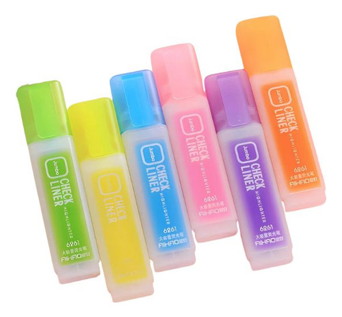 Set 6 Resaltadores Fluorescentes Variados Papeleria Creativa