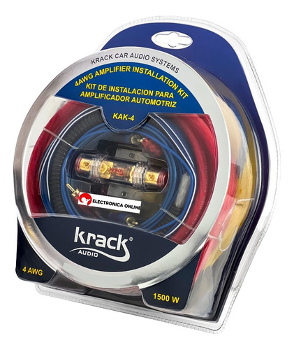Kit De Instalación Calibre 4 Para Amplificadores Krack Audio