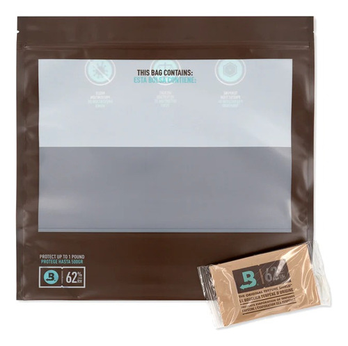 Boveda 62% 67gr + Bolsa Hermética Fesh Bag Conserva 1/2 Kg