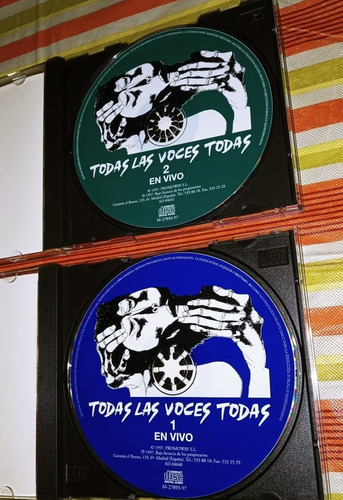 Cds Todas Las Voces Todas, En Vivo - Vol 1 Y 2 (Usado)