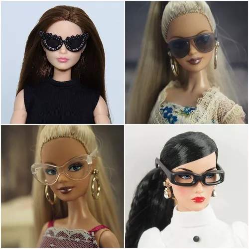 Roupa da barbie na moda com óculos de sol