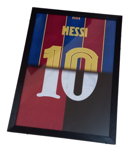 Cuadro Fútbol Messi Camiseta Dorsal Newell´s Diego  33x45 Cm