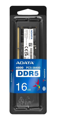 Imagen 1 de 3 de Memoria Ram Portátil 16gb Ddr5 Adata 4800 Mt/s