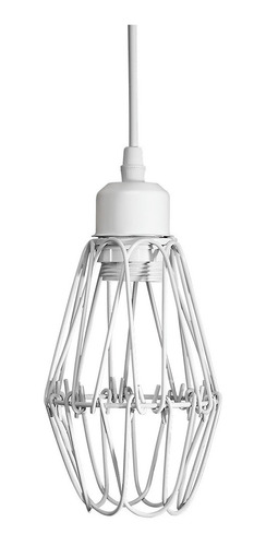 Lampara Colgante Led Vintage Flor Jaula Meta Luz E27