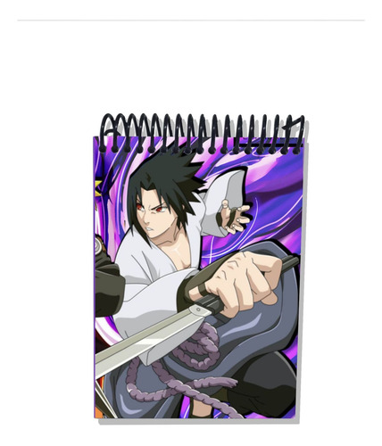 Imagem 2 de 2 de Caderneta Capa Dura Anime Naruto Uzumaki Sasuke Uchiha