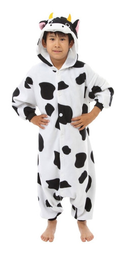 Pijama Animales Vaca Kigurumi Kawaii Adultos Y Niños Enteros