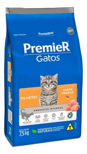 Alimento Premier Super Premium Premier Gatos para gato desde cedo sabor frango em saco de 7.5kg