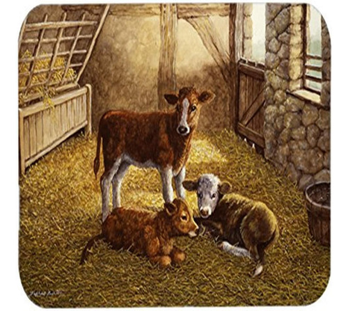 Bdba0179lcb Vacas Terneros En El Granero Tabla De Cortar De 