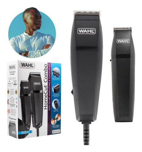 Rasuradora Corta Pelo Alambrica Delineadora Inalambrica Wahl Combo Pro Profesional Color Negro