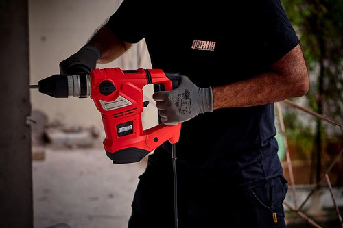 Imagen 9 de 10 de Rotomartillo electroneumático Omaha RM-36PLUS rojo frecuencia de 50Hz con 1800W de potencia 220V-230V