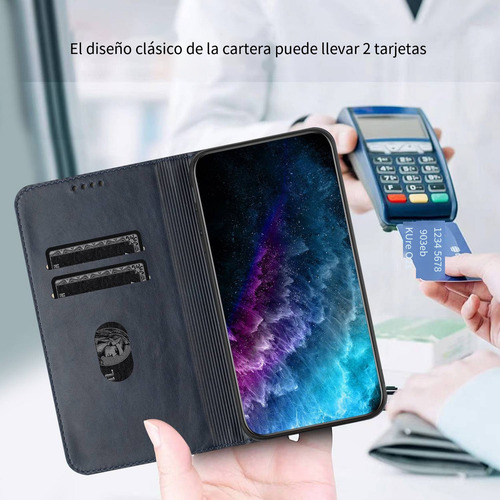 Funda Tipo Cartera Magnética Para Samsung Galaxy A11 Eu/m01s/a10s Con Bloqueo Rfid