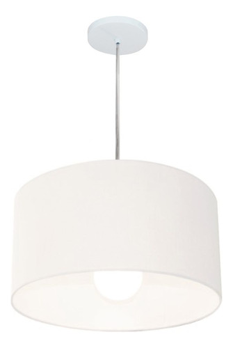 Lustre Pendente Cilíndrico Md-4202 40x25cm Branco Bivolt