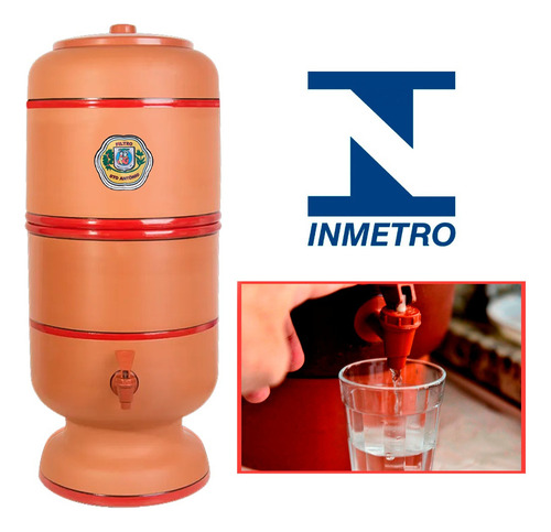 Bebedouro com filtro de tripla ação Premium Santo Antônio XX cor marrom