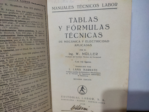 Tablas Y Fórmulas Técnicas - W. Müller