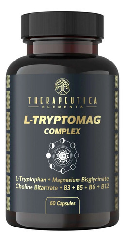 L-tryptomag: Magnésio, Triptofano, Colina + Vitaminas 60cáps Sabor Neutro