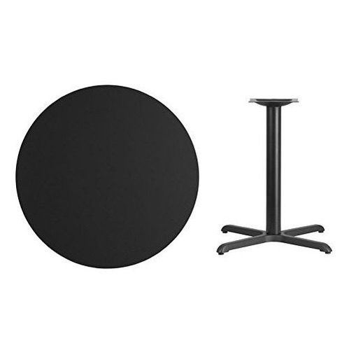 36 Ronda Laminado Negro Table Parte Superior Mesa