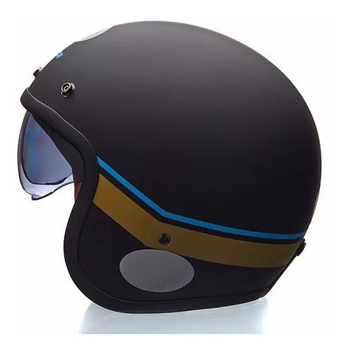 Imagem 2 de 10 de Capacete Lucca Sublime Sunny Matt Black Viseira Solar Intena