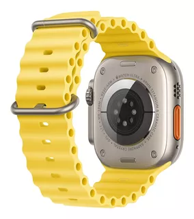 Watch Ultra Gps Celular - Caja Titanio 49mm - Ocean Amarilla