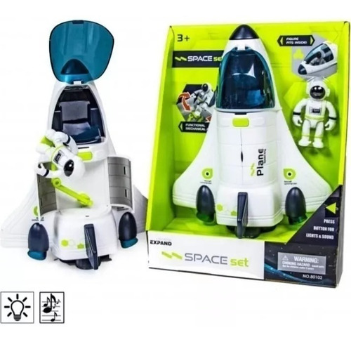 Imagen 5 de 9 de Cohete Nave Transbordador Espacial Space Set + Figura Ed Cla