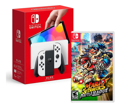 Consola Nintendo Switch Oled Blanco + Mario Strikers