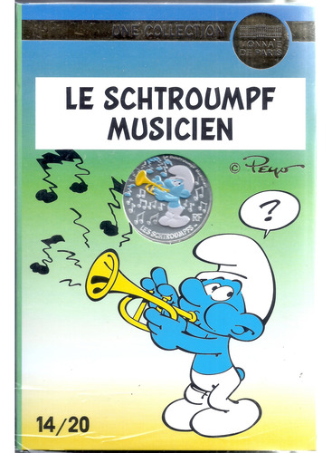 Set Los Pitufos 10 Euros 2020 Le Schtroumpf Musicien 14/20