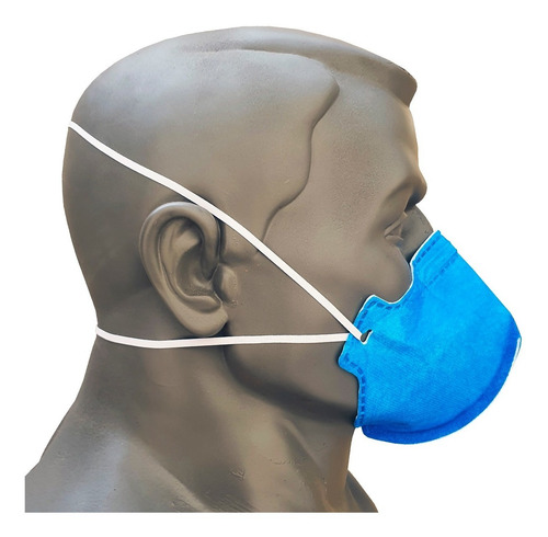 Imagem 5 de 8 de Kit 5 Máscaras N95 Proteção Respiratória Pff2 - Azul