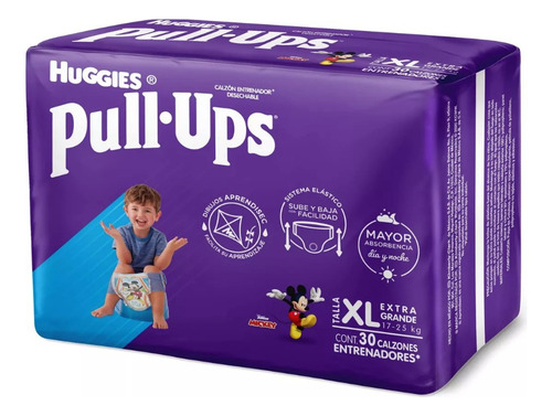 Calzon Entrenador Desechable Huggies Pull Ups X L - 120 Pzs
