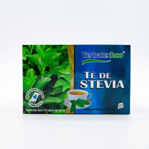 Té De Hierba Stevia Caja Con 25 Bolsitas De 1g