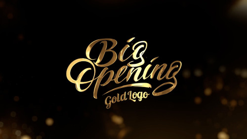 Projeto Editável After Effects Gold Logo Opener, Logo Animad