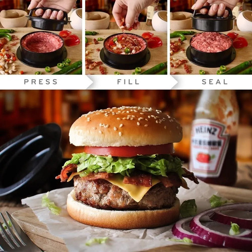 ¡ Molde Para Hamburguesa De 3 Funciones, Grande, Mini, Con