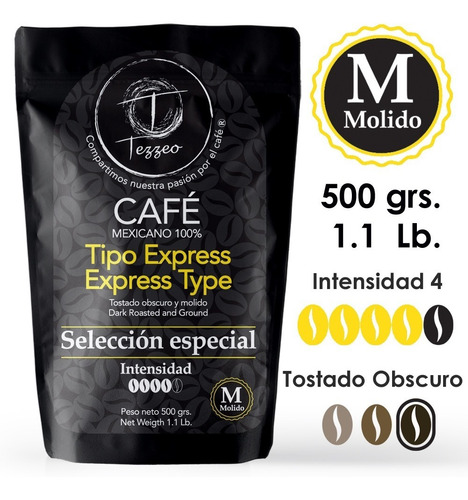 Café Tipo Express Molido Calidad Exportación 500 Gr