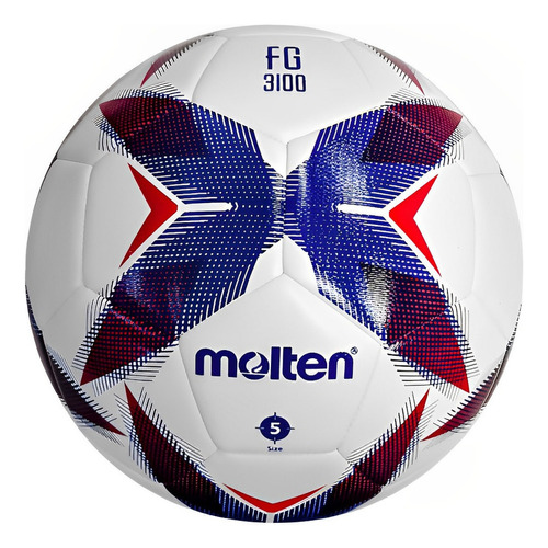 Balón Futbol Molten Forza Híbrido F5r3100 No.5 Color Azul/rojo