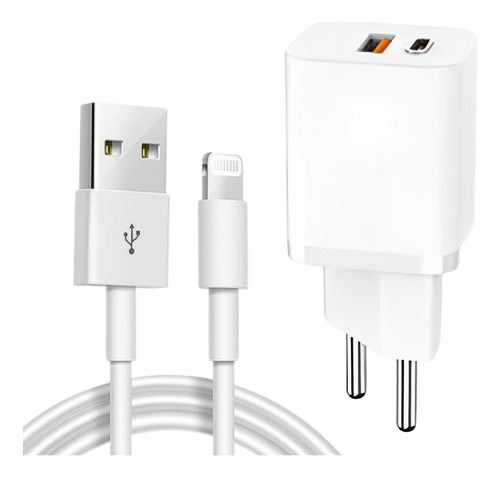  Fonte Turbo 40w Duplo Usb C + Cabo Compatível 11 12 13 14 