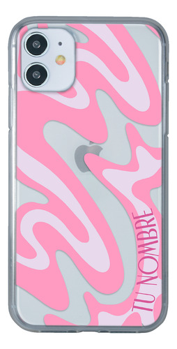 Funda Para iPhone Para Mujer Curvas Rosa Con Tu Nombre