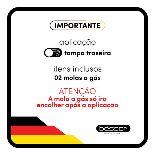 Imagem 4 de 4 de Par Amortecedor A Gás Porta Malas Ford Ka 2018 2019 2020