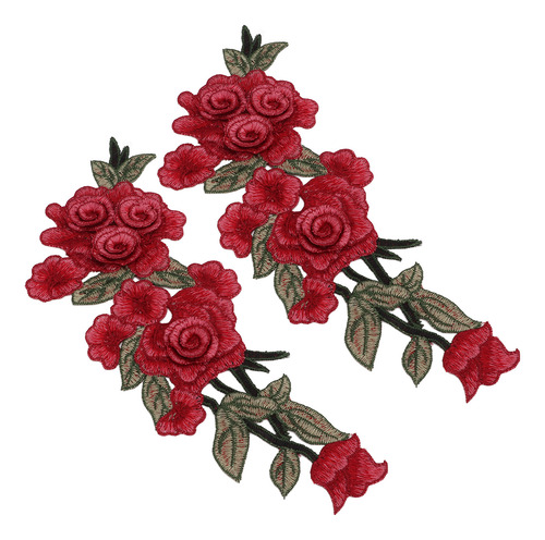 Parches De Costura Bordados A Mano Con Estampado De Flores R