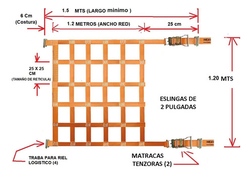 Red Logistica Sujecion Carga 225x175 Naranja